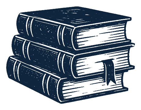 Engraved law books, navy colorway