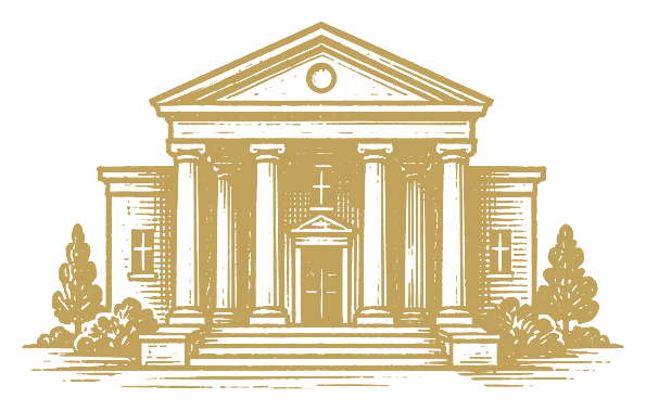 Engraved courthouse, gold colorway