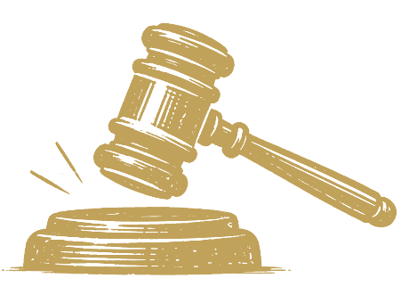 Gavel in gold