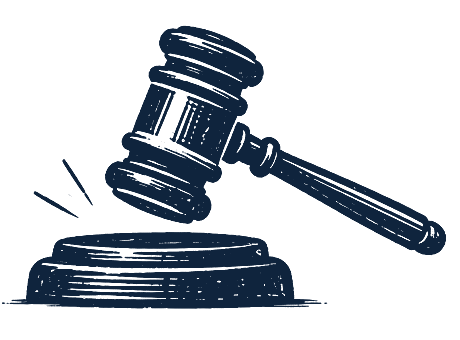 Gavel in navy
