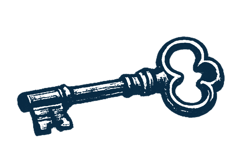 Estate key in navy