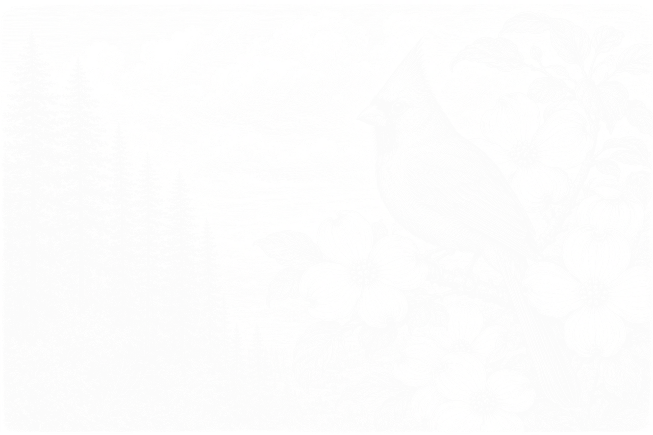 NC Cardinal Bird in ivory