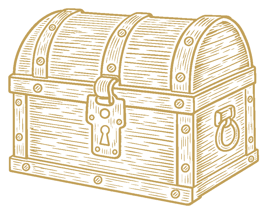 Strongbox in gold