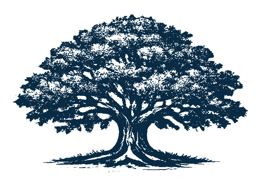 Engraved family tree, navy colorway