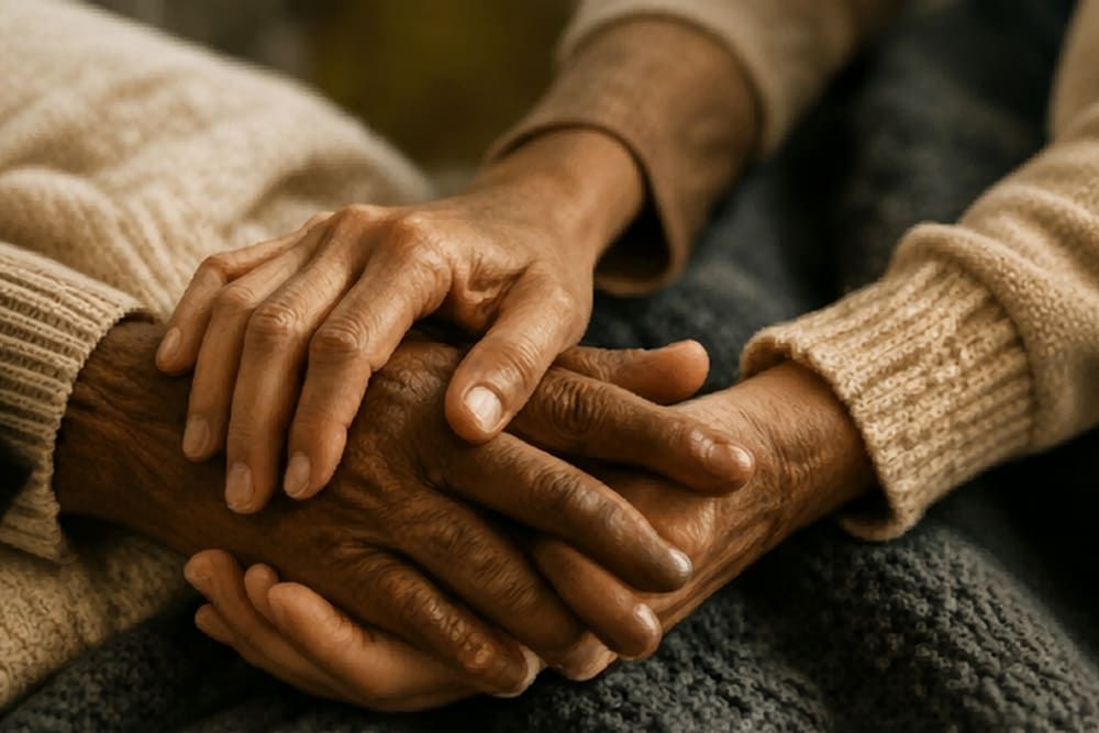 Clasped hands